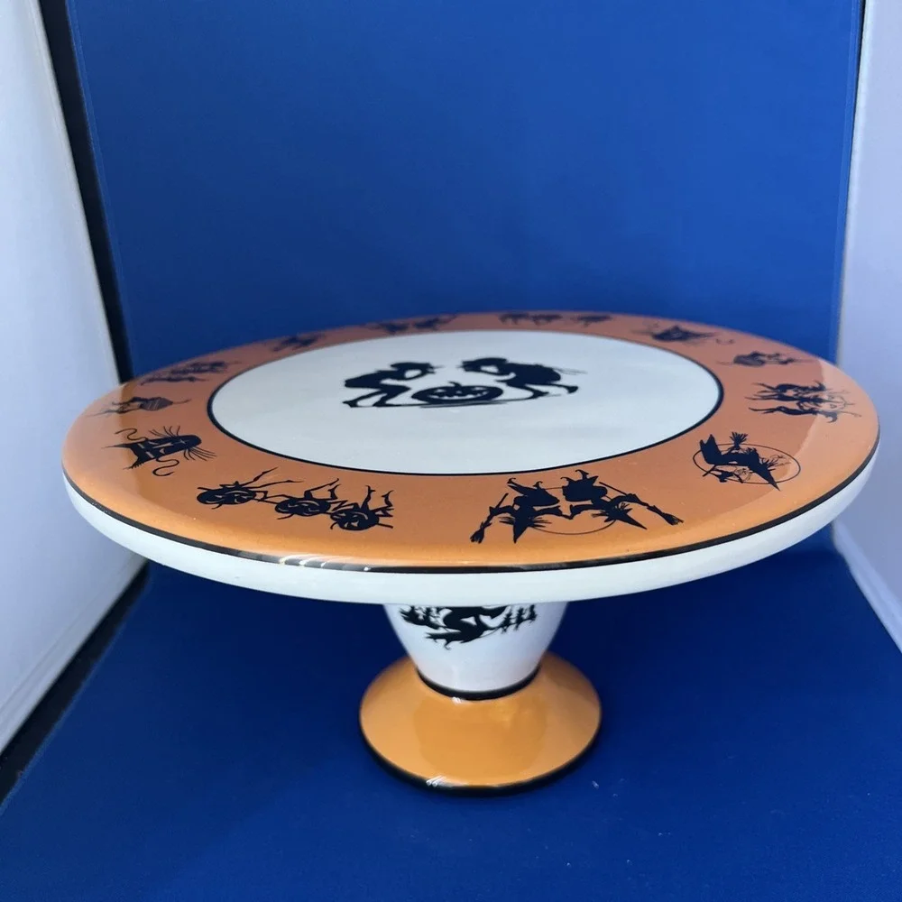 Bethany Lowe Hobgoblin Halloween Cake Plate Pedestal Stand Bruce Elsass 11x6